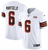 Nike Browns 6 Baker Mayfield White 1946 Collection Alternate Vapor Limited Jersey Dzhi,baseball caps,new era cap wholesale,wholesale hats